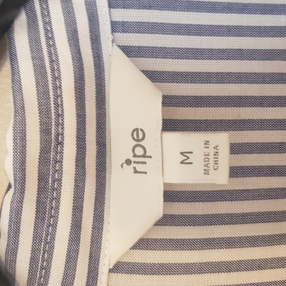 Ripe boho romantic gypsy blue and white double layered maternity shirt - Picture 5 of 8